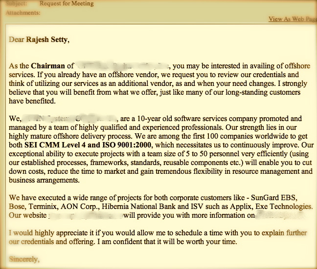 Business Development Email